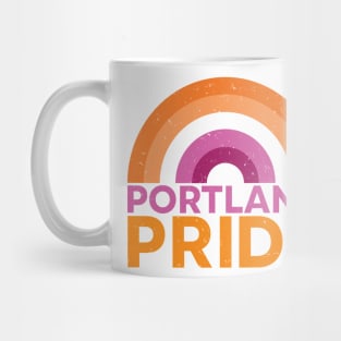 Portland Oregon Pride Festival - Lesbian Rainbow - Vintage Mug